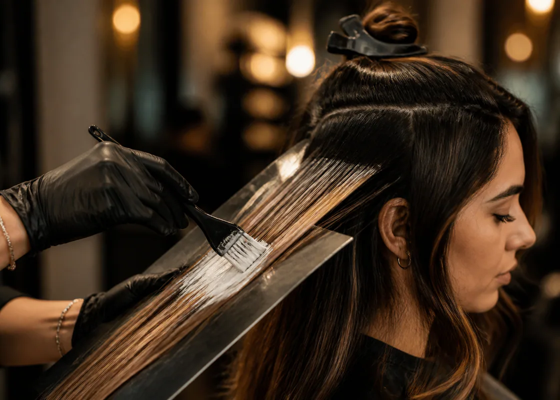 Balayage color treatment