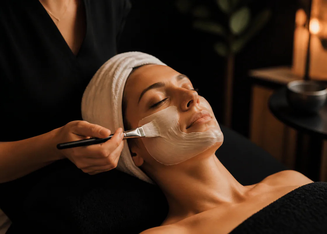 Relaxing facial treatment